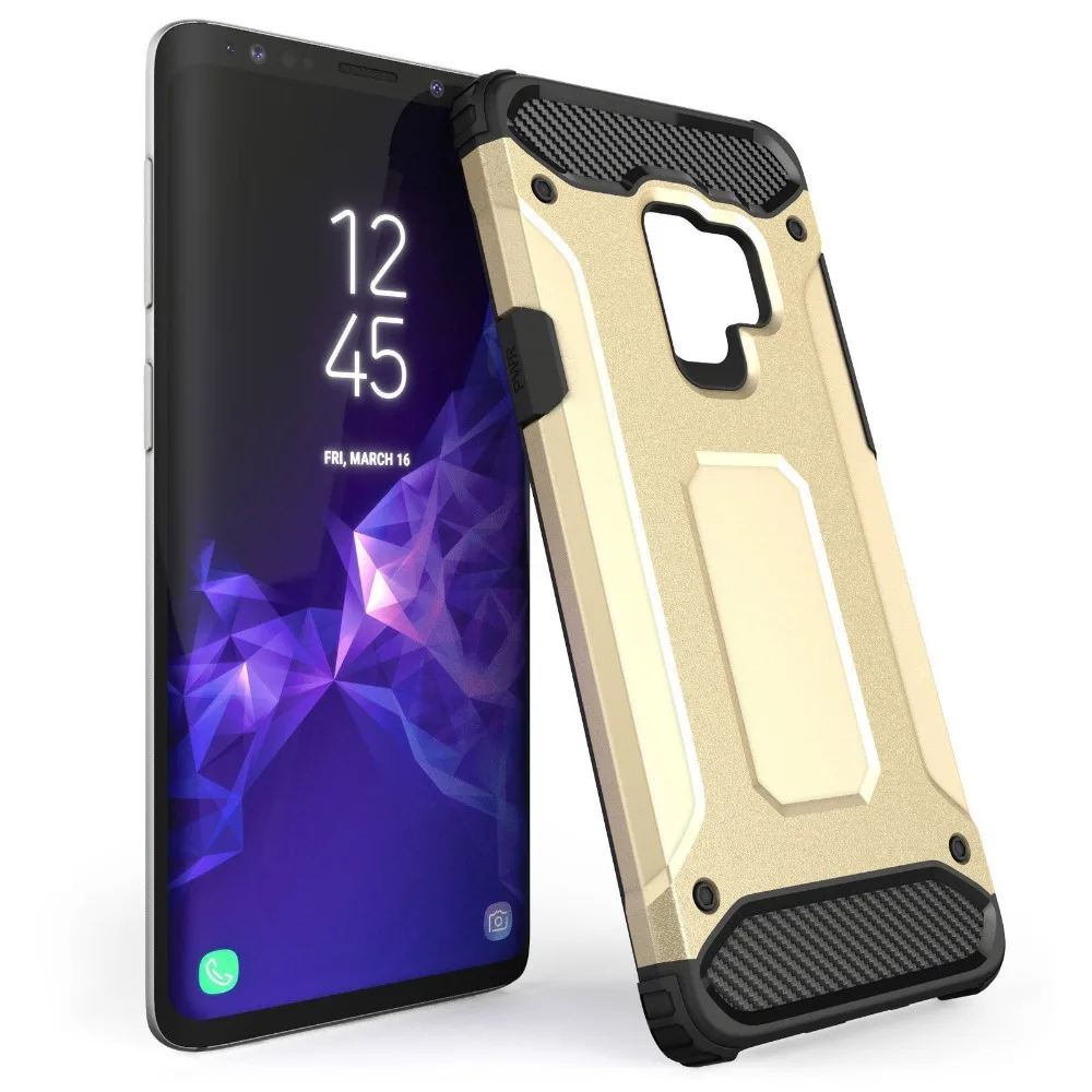 

High Quality Tough Hybrid Hard PC TPU Rugged Armor Back Cover Case For Samsung Galaxy S9, Black;silver;gold;rose gold;blue. red;navy;grey