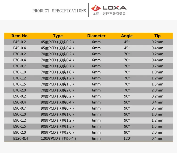 6MM Marble Granite CNC High Quality Diamond Engraving Bit Router Bit