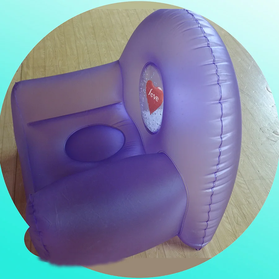 
clear pvc inflatable love ball sofa for kids 