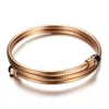 Snake Chain Titanium Design Handmade Friendship Bracelet Fashion Jewelry Black Hematite Crystal Bracelet Bangle Women SZB362