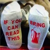 IF YOU CAN READ THIS Funny Saying Knitting Word Combed Cotton Crew Wine Coffee Beer Socks for Men Women