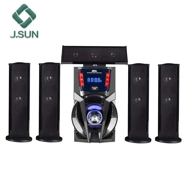 

Jsun 3.1 5.1 7.1 speaker professional audio home theater speaker sound system, Black and red