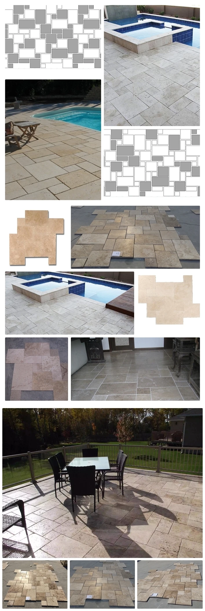 Factory Direct Supply Silver Travertine  Slab  And Cut To Size For Sale