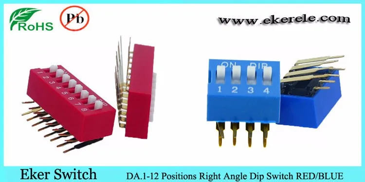 3 way 6 pin J Lead smd 1.27mm Half Pitch Dip Switch