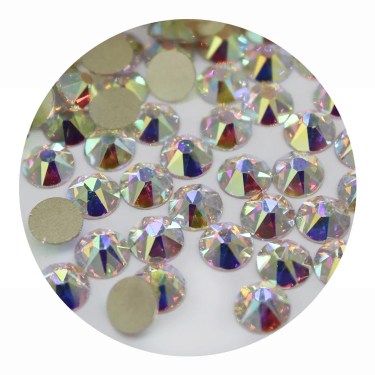 

Clear Crystal 16 Facets Flatback ss20 Non hotfix Rhinestone for wedding dress, Over 60 colors available