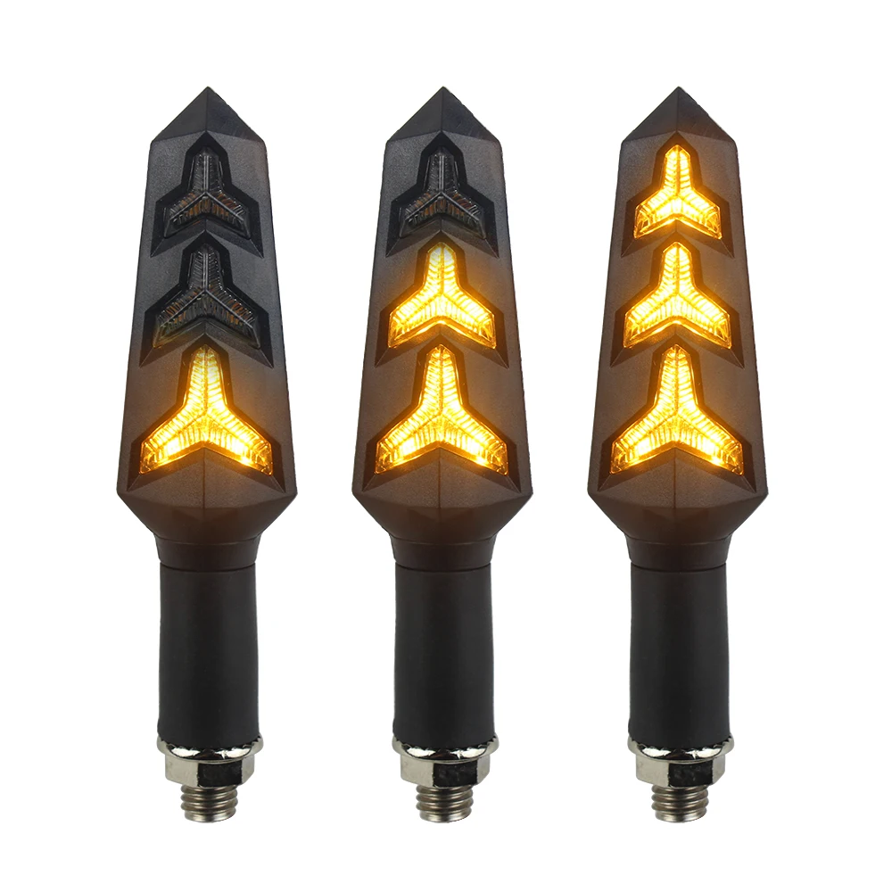 2x Universal Motorcycle LED Amber Turn Signal Light Indicator Blinker Lamp