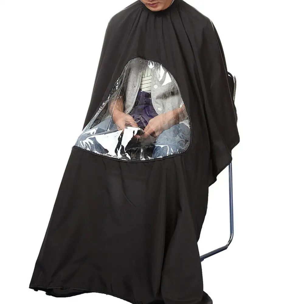 

Free Shipping Hairdressing Salon hair cut waterproof barber cape with window