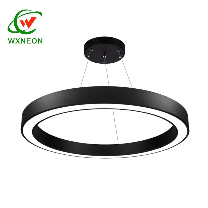 3 Tone Color Dimmable Diameter 1200mm LED Ring Chandelier Hanging Lights For Modern Office