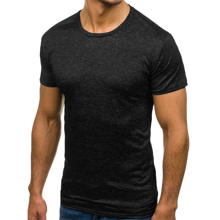 

Cotton blank muscle fit high quality plain hip hop t shirt for men, Picture