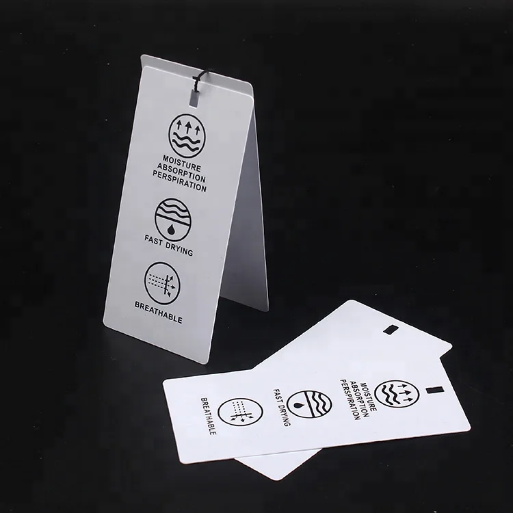 

Wholesale Screen Printing Custom Logo PVC White Hang Tag