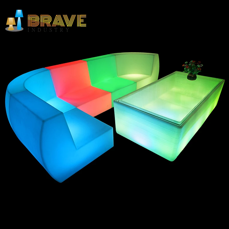 
lighting outdoor furniture/ light up sofa / rechargeable outdoor led furniture 