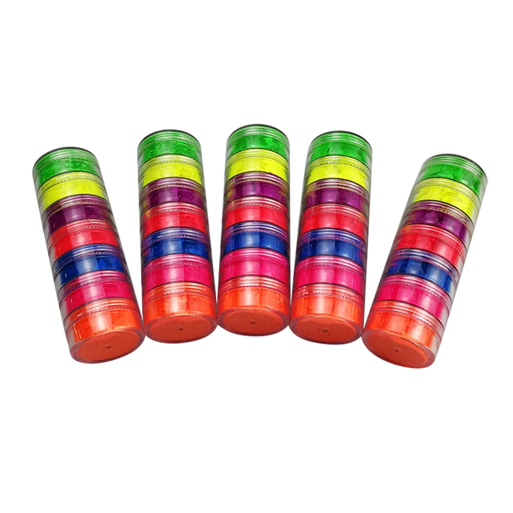 

Hot selling Super Pigment Neon Eyeshadow Loose Powder Eyeshadow Rainbow Stack, Neon eyeshadow powder matte