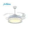 42 inch retractable remote control bladeless ceiling fan with light LED modern