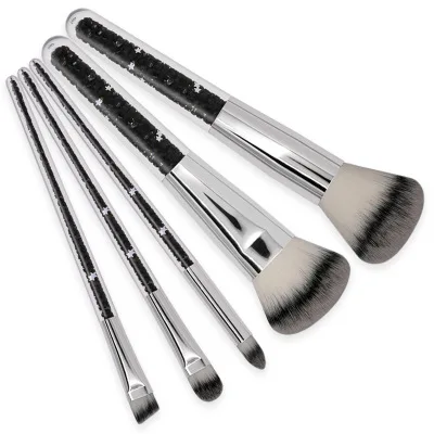 

High quality professional acrylic make up brush set black diamond crystal makeup brushes