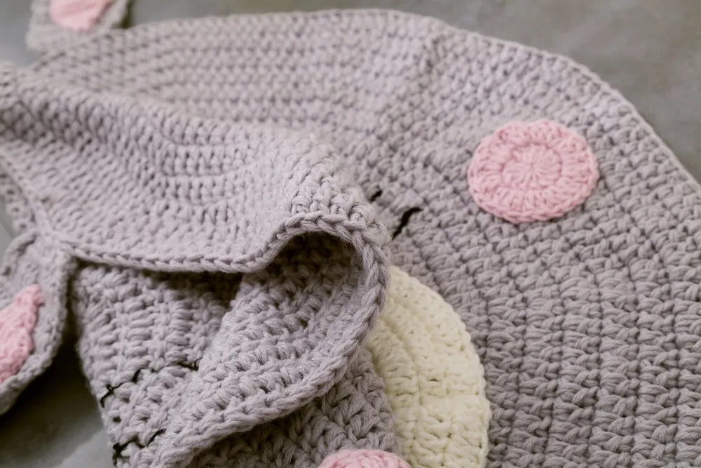 New Design Knitted Round Baby Play Mat Home Decorative Acrylic Handmade