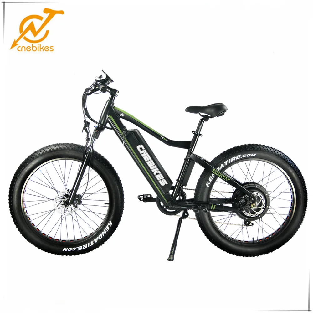 

CNEBIKES new design 26'' 350w 500w 750w 1000w fat tire electric bike electric bicycle, Black