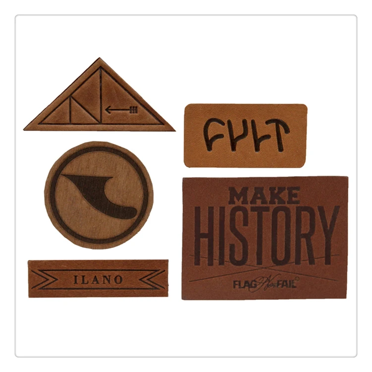 Custom Design Faux Leather Patch Embossed Pu Leather Label Buy Pu