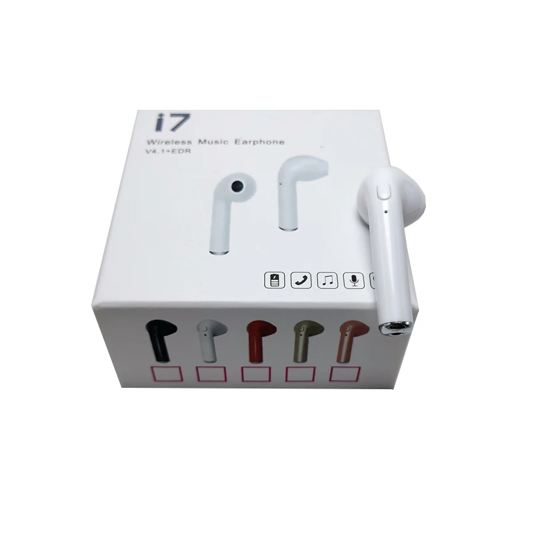 HOT SELLING i7 single ear wireless single side earphones headsets headphones , true wireless earphones