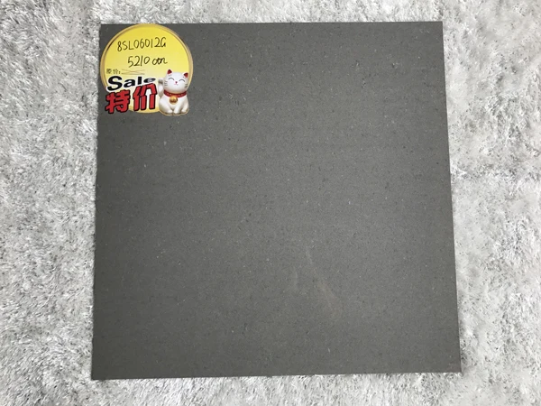 Baldosa de porcelanato pulido de cristal gris oscuro de doble carga