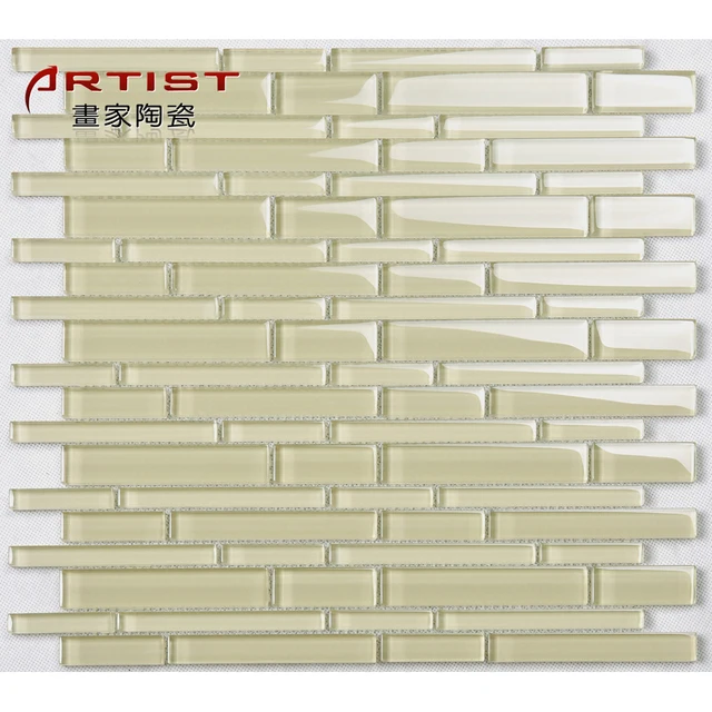 Asian Tiles Crackle Glass Mosaic Tile Crystal
