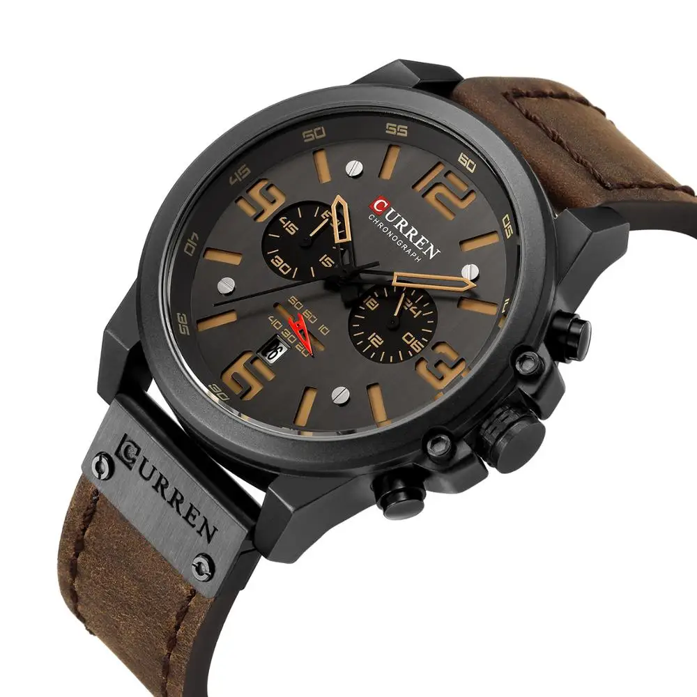 CURREN 8314 Watch Top Brand Luxury Men Military Sport Wristwatches Business Leather Watches Men Wrist Relogio Masculino