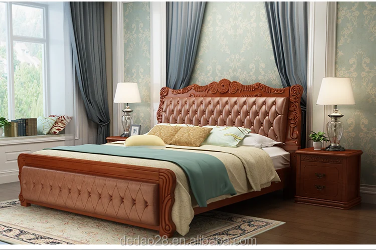 genuine leather 5 star hotel bed