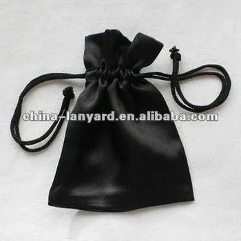 heiress satin pouch black