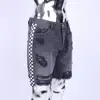 2019 New Design Side Lattice Pattern Black Ripped Loose Men Fashion Denim Short