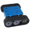 Assembled Aluminum Tracked Vehicle Tank Chassis Blue Tractor Crawler Intelligent Robot Car for Arduino