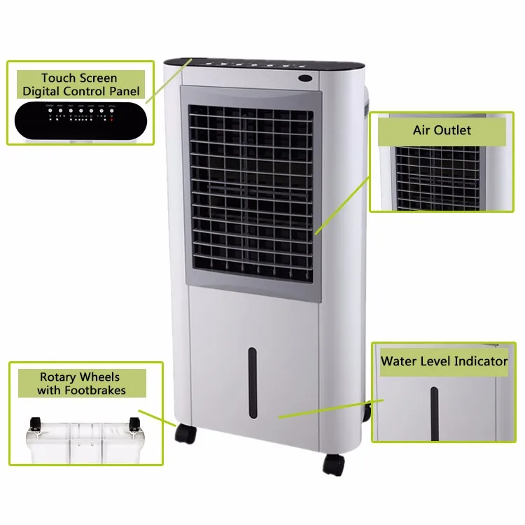 Professional china supplier air cooler fan 3 wind speeds 3 wind modes mini air cooler with water level visual window