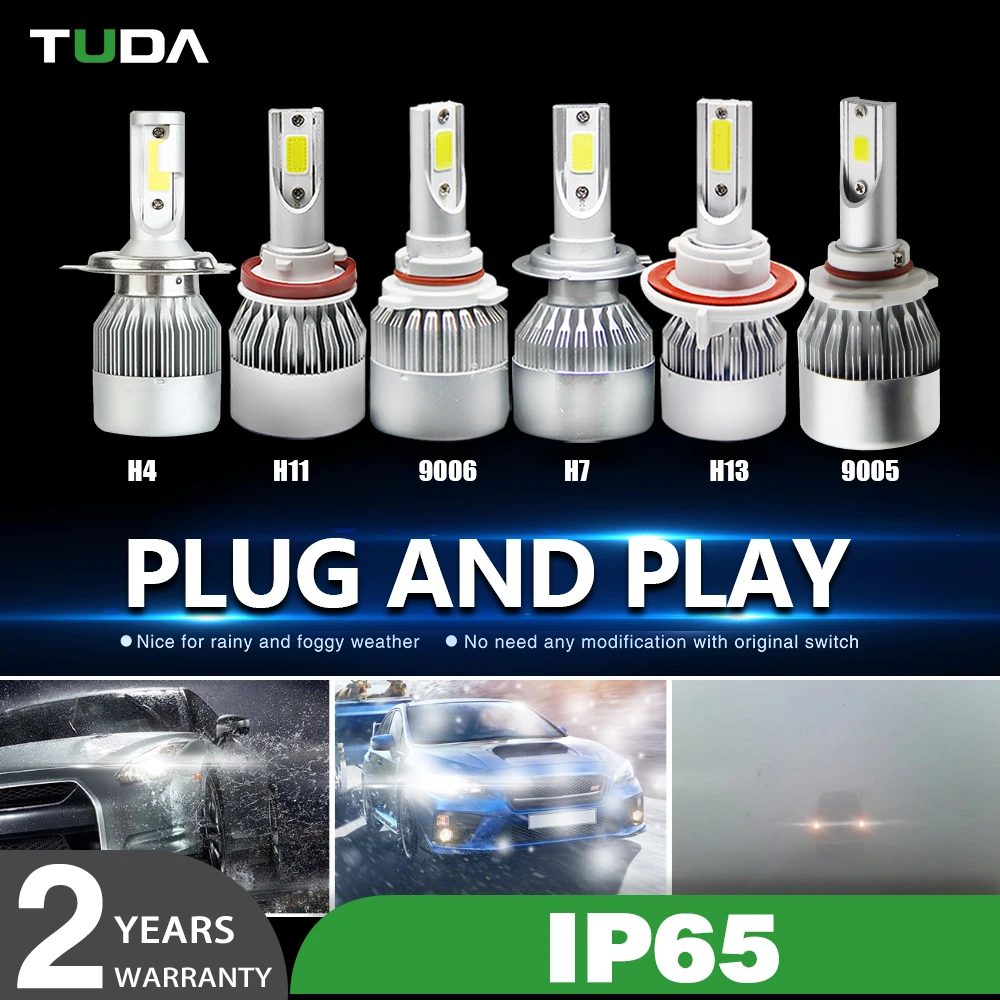 Top Quality H11 Bulbs Led Car Headlight Kit,360 Degree Lighting 9004 9005 9006 9007 H13 H4 Car