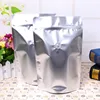 One way valve ziplock aluminum foil kraft paper side gusset coffee packing pouch