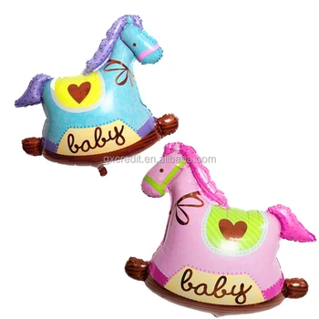 High Quality Wooden Horse Shape Baby Shower Gifts Aluminium Foil