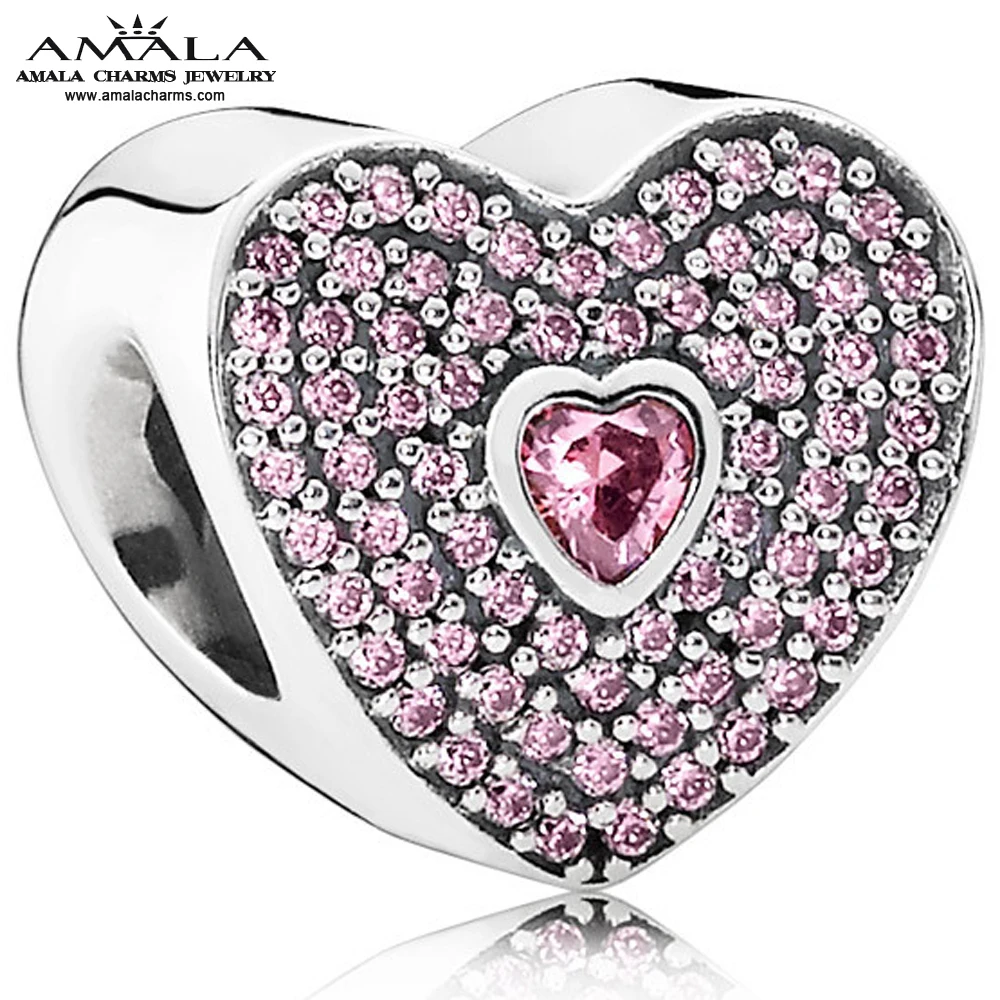 PAHALA 925 Sterling Silver Mother Love Daughter Charm Bead Fit Bracelets
