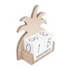 Wholesale custom christmas advent Table desktop decorative wooden perpetual box calendar stand block