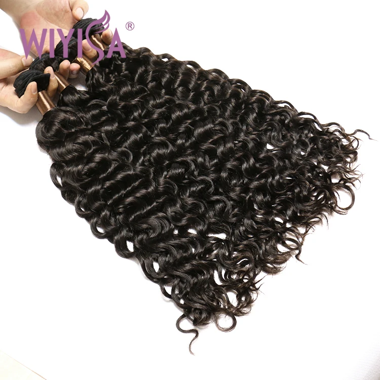 12a Unprocessed Remy Water Wave Hair Weave Without Fake Hair For
