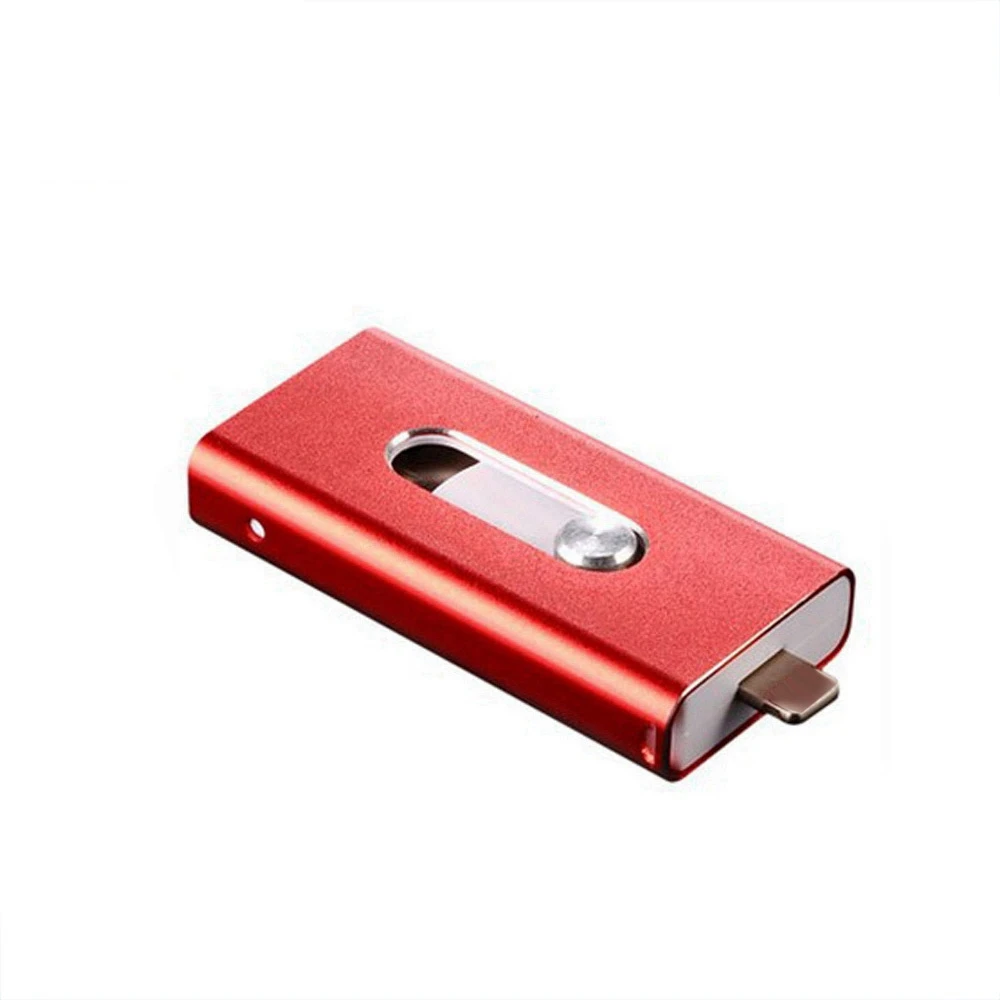 

2019 New Arrival 3 in 1 Metal Golden Silver OTG USB Flash Drive for iPhone Android and PC