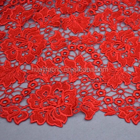 

Guipure Lace fabric heavy chemical soluble hollow lace fabric, Many color in stock