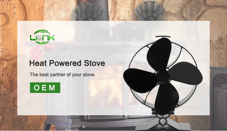 Eco Friendly Silent Heat Powered Stove Fan for Wood Log Burners