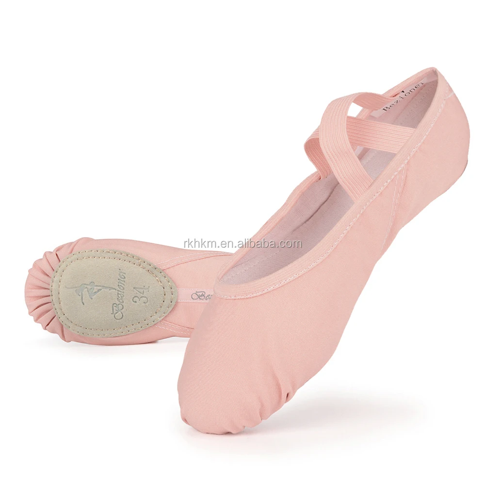 

Bezioner Girls Canvas Ballet shoes Adult Split Sole Canvas Ballet Slipper, Pink;black;ballet pink