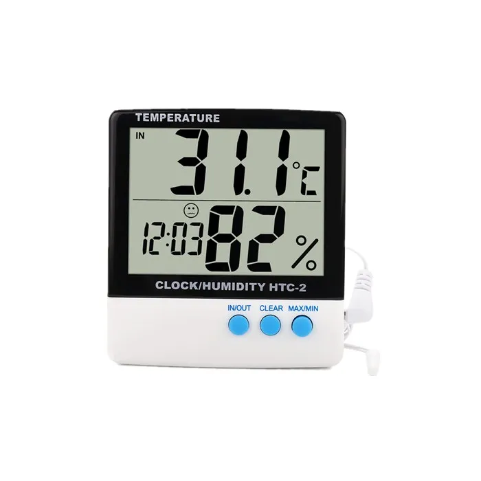 

Hydroponics garden Hygrometer Thermometer Max Min Indoor Outdoor Digital clock humidity and temperature meter