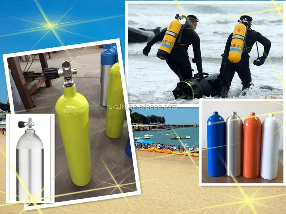 Kj Factory Direct Sell 5l 7l 11l 12l Diving Scuba Aluminium Cylinder