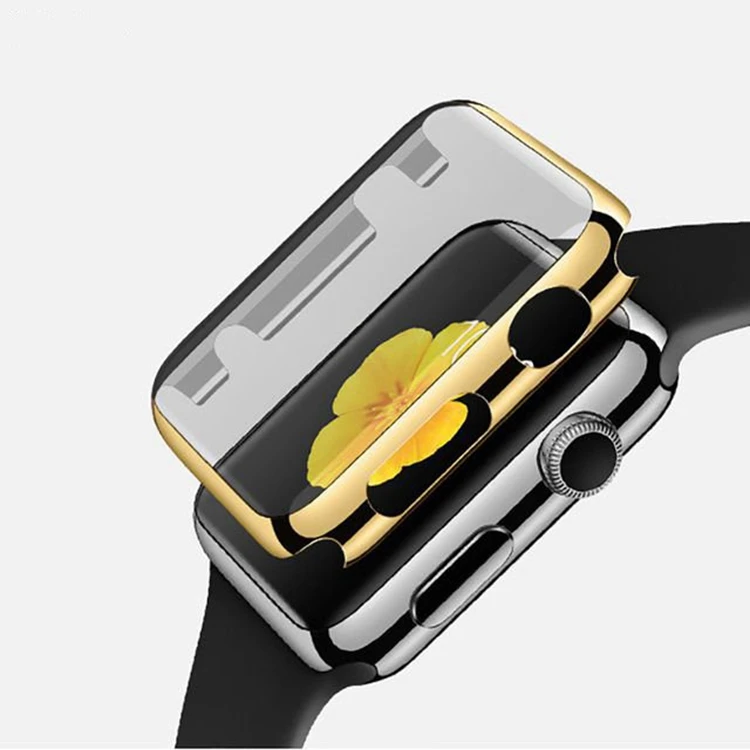 

Electroplating Protective Hard Pc Bumper Case With Screen Protector For Apple Watch 3, Gold/rose gold/silver/black