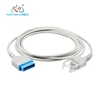 GE- Masimo Spo2 Sensor Extension Cable Rectangle- 11 Pin Spo2 Adapter Cable