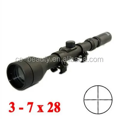 

Drop Shipping Cheap Riflescope 3-7X28 Air Soft Scope Hunting Rifle scope With Free Mounts & Lens Caps Crosshair Outdoor Airsoft
