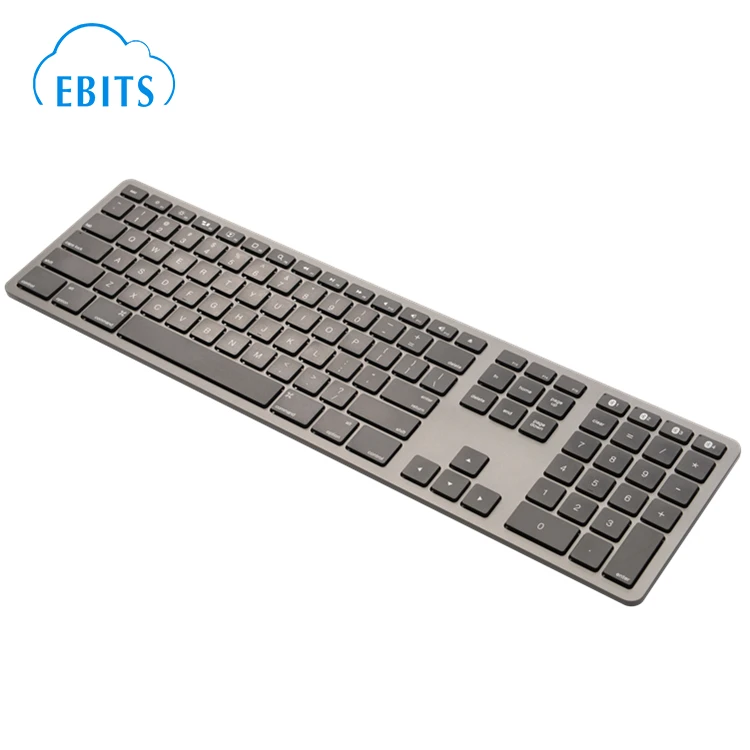 Aluminum wireless bluetooth keyboard for desktop