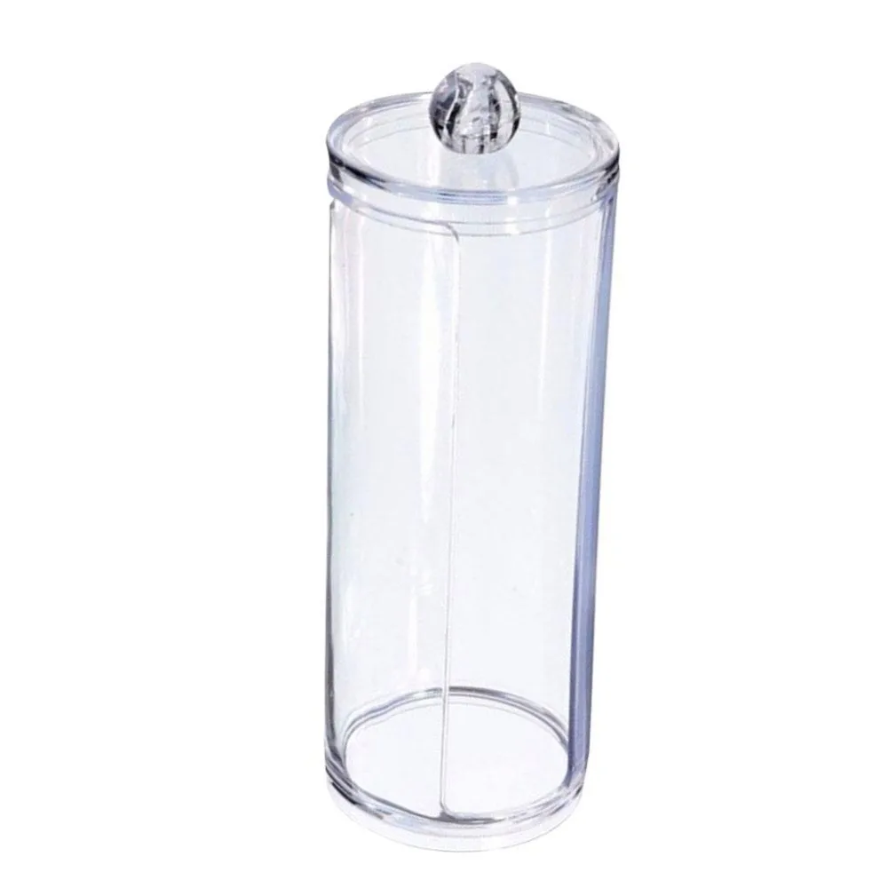 Clear Round Acrylic Cotton Pads Dispenser Good Quality Cotton Wool