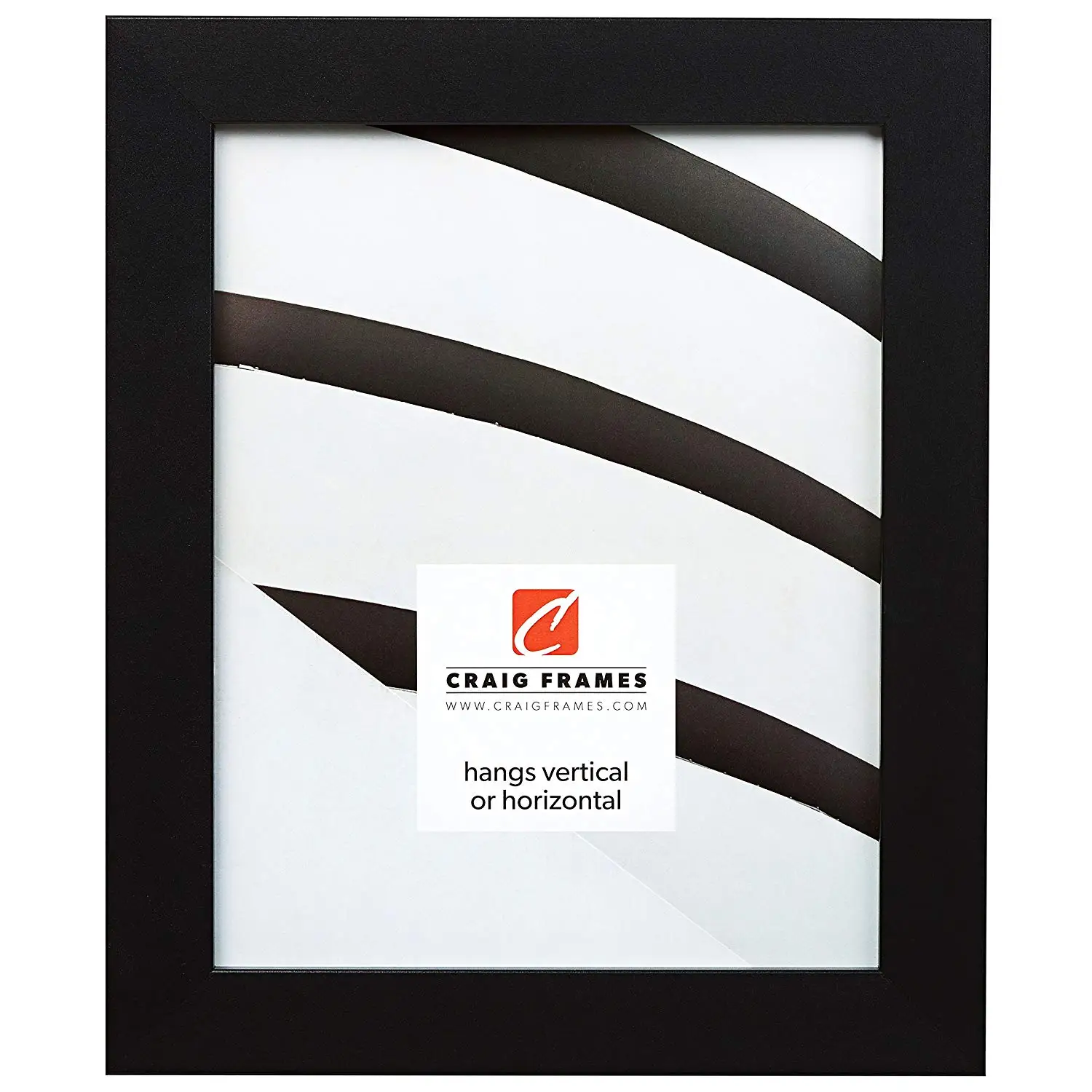 ArtToFrames Custom Picture Poster Frame Black Stain on 0.825/" Wide Wood