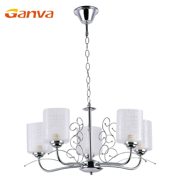 low price wholesale modern pendant light  indoor decorative light fixtures  chain glass flower chandelier lamp