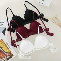 

FY fashion French Style Bralette Seamless Deep V Lace Girl Women Bra Wireless Thin Underwear Sexy Lingerie Soft Bras For Women